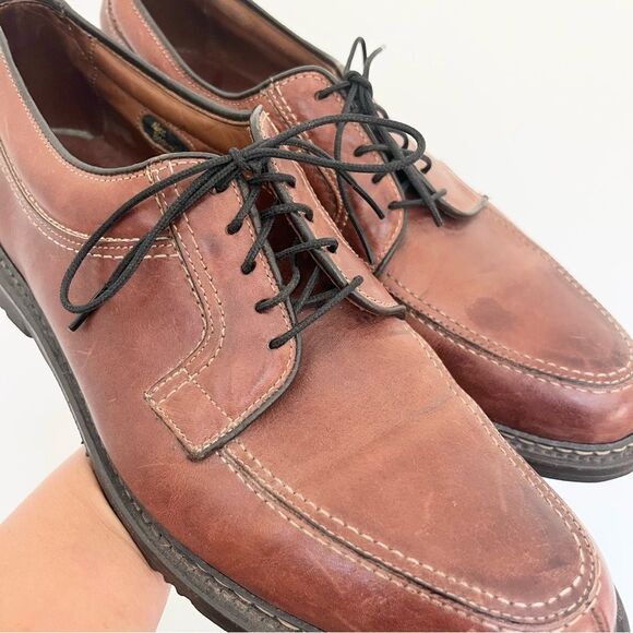 Allen Edmonds Wilbert Shoes Split Toe Oxfords Comfort Chestnut Brown 9.5 USA